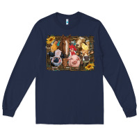 Navy western farm animals Long Sleeve Tee - RanaPortraitStore