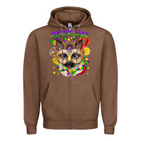 Chestnut meowdi gras mardi gras cat Zipper Hoodie - CowGirlArtShop