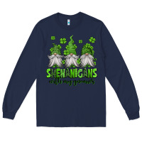 Navy shenanigans with my gnomies st patricks day gnomes Long Sleeve Tee - Jasminsmagicworld