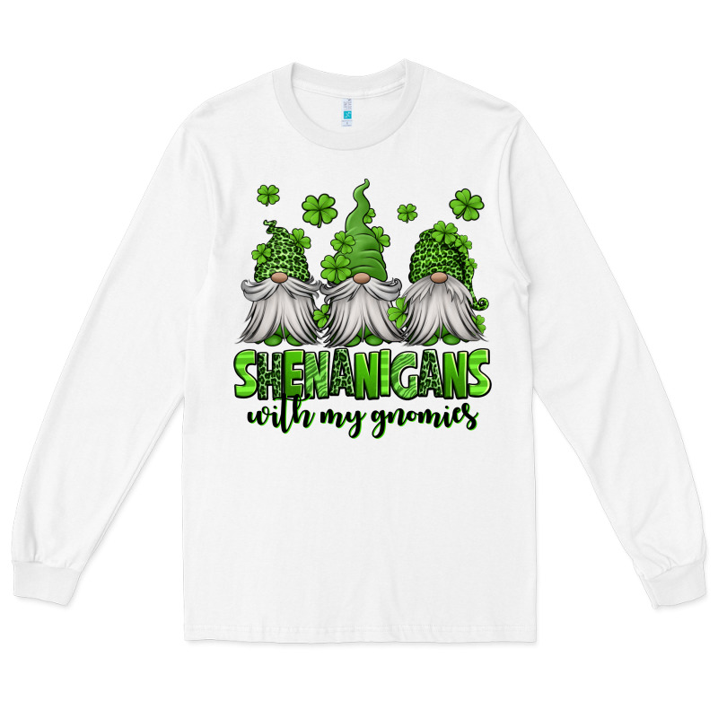 Shenanigans With My Gnomies St Patricks Day Gnomes Long Sleeve Tee by Jasminsmagicworld | Teevron