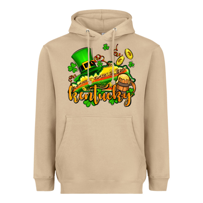 St. Patrick's Kentucky Map Heavyweight Hoodie by OliviaCreatesArt | Teevron