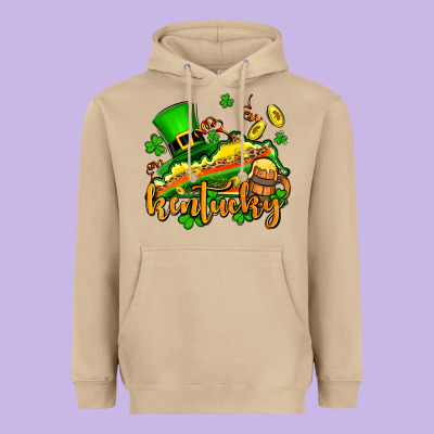 St. Patrick's Kentucky Map Heavyweight Hoodie Designed By Oliviacreatesart