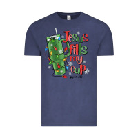 Vintage Denim jesus fills my cup psalm 25 5 Vintage Tee - MaliasSmallBusiness