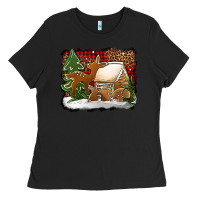Black Christmas cookies buffalo plaid Ladies Tee - Jasminsmagicworld