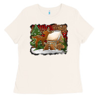 Bone Christmas cookies buffalo plaid Ladies Tee - Jasminsmagicworld