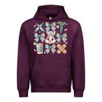 Mauve Wine easter bow Urban Hoodie - CowhideDigitalArt