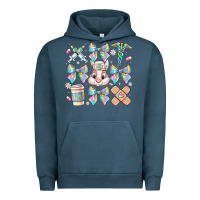 Pigment Midnight Navy easter bow Urban Hoodie - CowhideDigitalArt