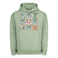 Pigment Oil Green easter bow Urban Hoodie - CowhideDigitalArt
