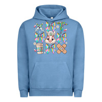 Pigment Pebble Blue easter bow Urban Hoodie - CowhideDigitalArt