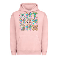 Pigment Salmon easter bow Urban Hoodie - CowhideDigitalArt