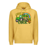 Antique Gold Loads of luck tractor Premium Hoodie - CowGirlArtShop