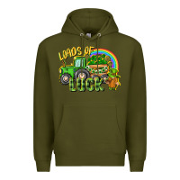 Army Green Loads of luck tractor Premium Hoodie - CowGirlArtShop