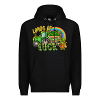 Black Loads of luck tractor Premium Hoodie - CowGirlArtShop