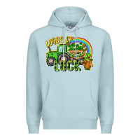 Blue Mist Loads of luck tractor Premium Hoodie - CowGirlArtShop