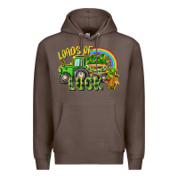 Coffee Loads of luck tractor Premium Hoodie - CowGirlArtShop