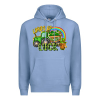 Colony Blue Loads of luck tractor Premium Hoodie - CowGirlArtShop
