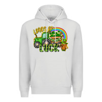 Dove Grey Loads of luck tractor Premium Hoodie - CowGirlArtShop