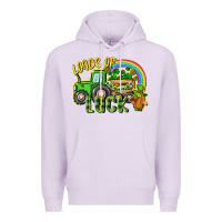 Lilac Loads of luck tractor Premium Hoodie - CowGirlArtShop