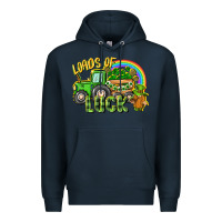 Navy Loads of luck tractor Premium Hoodie - CowGirlArtShop