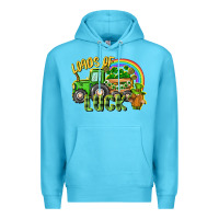 Ocean Blue Loads of luck tractor Premium Hoodie - CowGirlArtShop