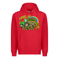 Red Loads of luck tractor Premium Hoodie - CowGirlArtShop