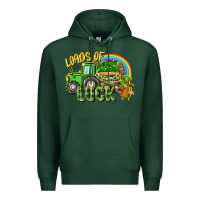 Sports Green Loads of luck tractor Premium Hoodie - CowGirlArtShop