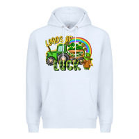 White Loads of luck tractor Premium Hoodie - CowGirlArtShop