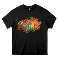 Black tis the season football pumpkin Heavy Core Tee - AdoDesignShop