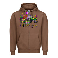 Chestnut mardi gras tractor Zipper Hoodie - CowGirlArtShop