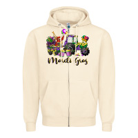 Sandshell mardi gras tractor Zipper Hoodie - CowGirlArtShop