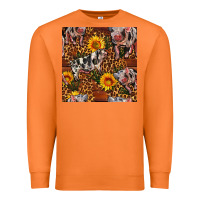 Carrot Western Spotted Pig With Sunflowers Seamless Premium Sweatshirt - FaDigitalArtStudio