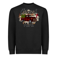 Black Blessed Mimi Christmas Truck Heavyweight Sweatshirt - Bettercallsaul