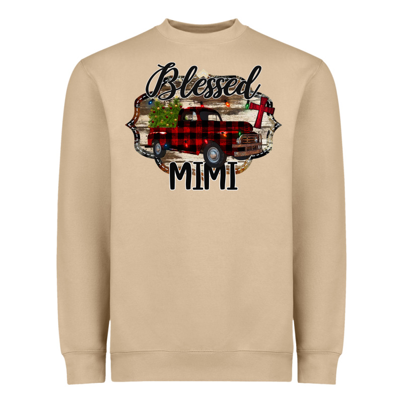 Blessed Mimi Christmas Truck Heavyweight Sweatshirt by Bettercallsaul | Teevron