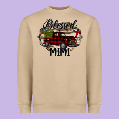 Blessed Mimi Christmas Truck Heavyweight Sweatshirt Designed By Bettercallsaul