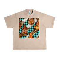 French Oak thanksgiving gnomies with leopard and tartan seamless pattern bbs Urban Heavy Tee - BundleAndBundleShop
