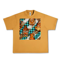 Peanut Butter thanksgiving gnomies with leopard and tartan seamless pattern bbs Urban Heavy Tee - BundleAndBundleShop