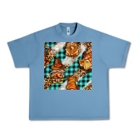 Pebble Blue thanksgiving gnomies with leopard and tartan seamless pattern bbs Urban Heavy Tee - BundleAndBundleShop