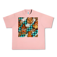 Salmon thanksgiving gnomies with leopard and tartan seamless pattern bbs Urban Heavy Tee - BundleAndBundleShop