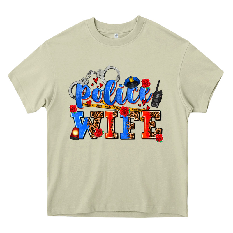 Police Wife Heavy Core Tee by AdoDesignShop | Teevron
