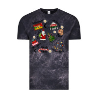 Cloud Black Merry Christmas Vintage Tee - MaliasSmallBusiness