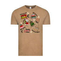Vintage Coffee Merry Christmas Vintage Tee - MaliasSmallBusiness