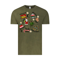 Vintage Olive Merry Christmas Vintage Tee - MaliasSmallBusiness