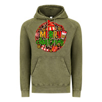 Vintage Olive merry leopard merry christmas Vintage Hoodie - MaliasSmallBusiness