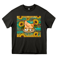 Asphalt western farm chicken coop animals sunflowers leopard turquoise wooden Heavy Core Tee - Artiststas