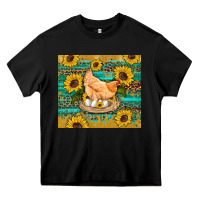 Black western farm chicken coop animals sunflowers leopard turquoise wooden Heavy Core Tee - Artiststas