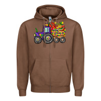 Chestnut mardi gras tractor Zipper Hoodie - CowGirlArtShop