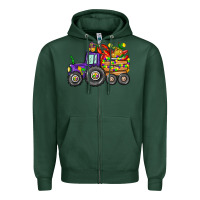Sports Green mardi gras tractor Zipper Hoodie - CowGirlArtShop