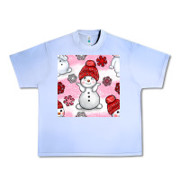 Grape Ice cute snowman and snow flakes seamless pattern bbs Urban Heavy Tee - BundleAndBundleShop