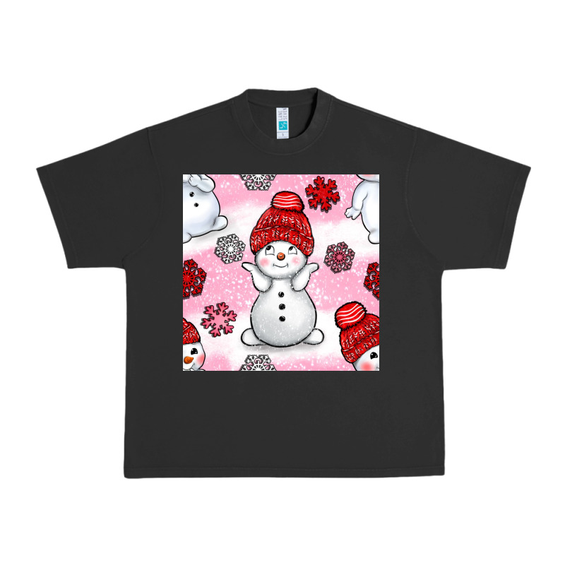 Cute Snowman And Snow Flakes Seamless Pattern Bbs Urban Heavy Tee by BundleAndBundleShop | Teevron
