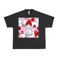 Pigment Black cute snowman and snow flakes seamless pattern bbs Urban Heavy Tee - BundleAndBundleShop
